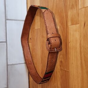 Guatemalan Belt Leather and Colorful Cotton